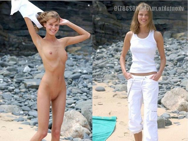 Снимки симпатичных девушек голышом и в одежде 11 фото